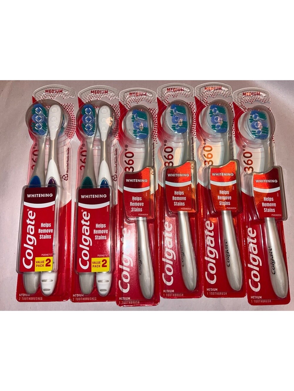 Whitening Toothbrush 360 Optic White. Medium . 8 Count
